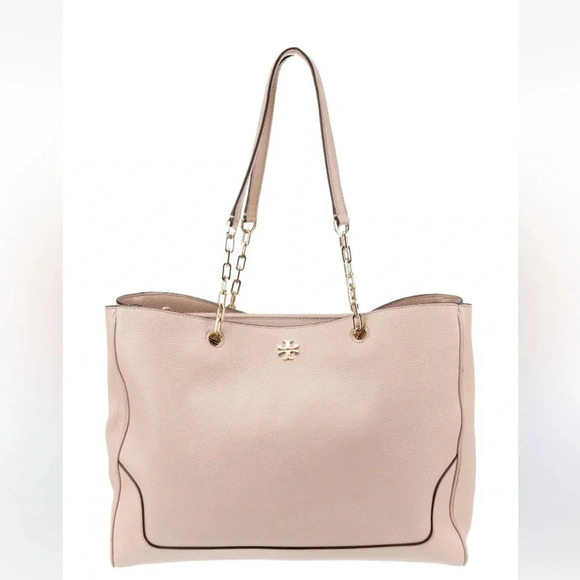 Tory Burch Chain-Link Leather Tote - Pink Totes bag​​ - Picture 1 of 3